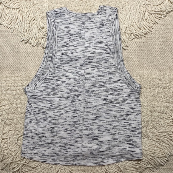 LULULEMON white / black Tiger Space Dye Squad Goals tank top 6 - Picture 7 of 9